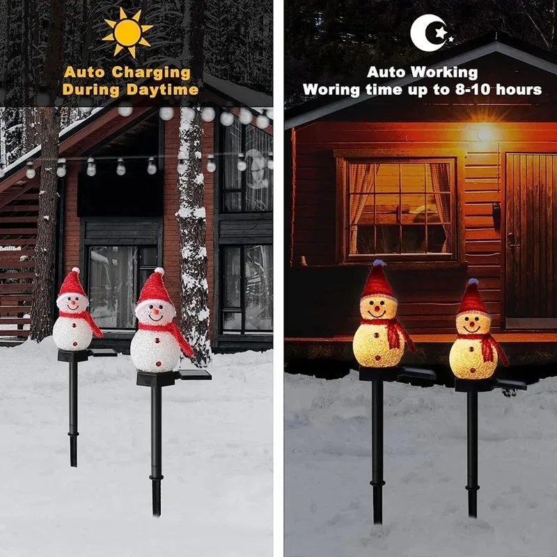 2 LED Snowman Solar Garden Lig - Outdoor Solar Power Xmas Lights review and price