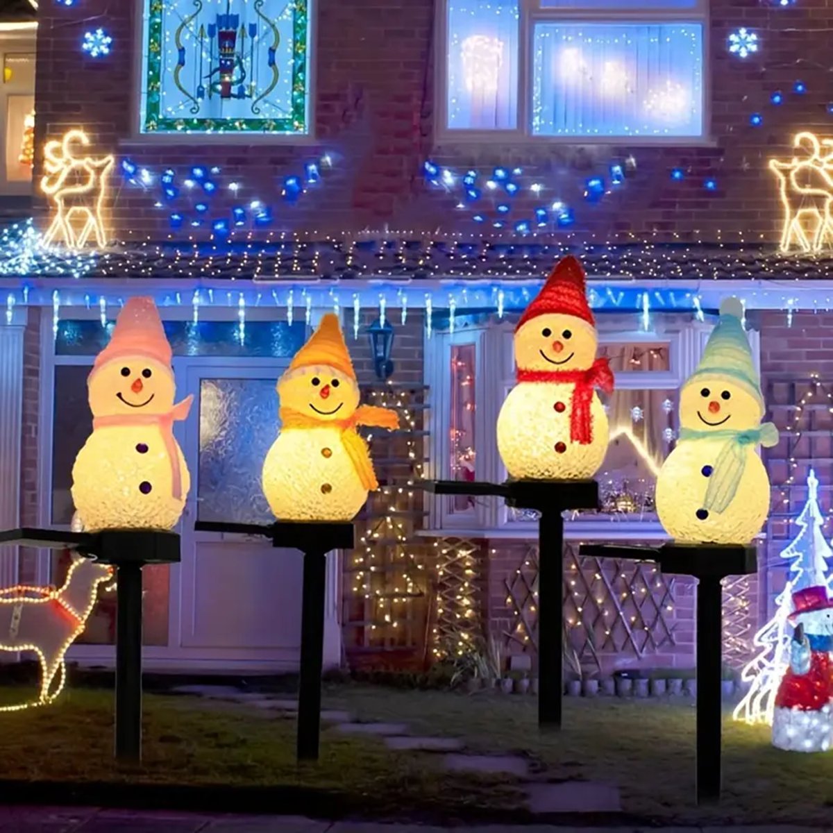 LED Snowman Solar Garden Light - Outdoor Solar Power Xmas Lights review and price