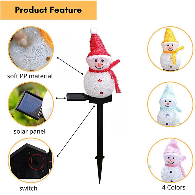 LED Snowman Solar Garden Light - Outdoor Solar Power Xmas Lights review and price