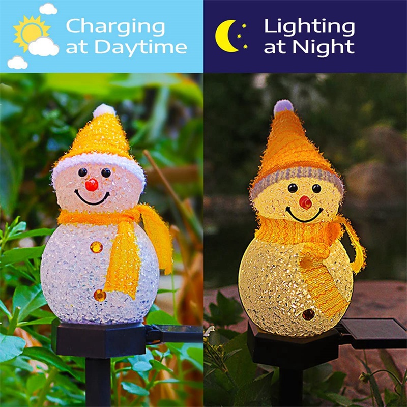 LED Snowman Solar Garden Light - Outdoor Solar Power Xmas Lights review and price