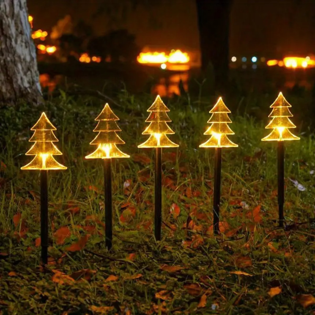 5Pcs Christmas Pathway Lights  - Outdoor Solar Power Xmas Lights review and price