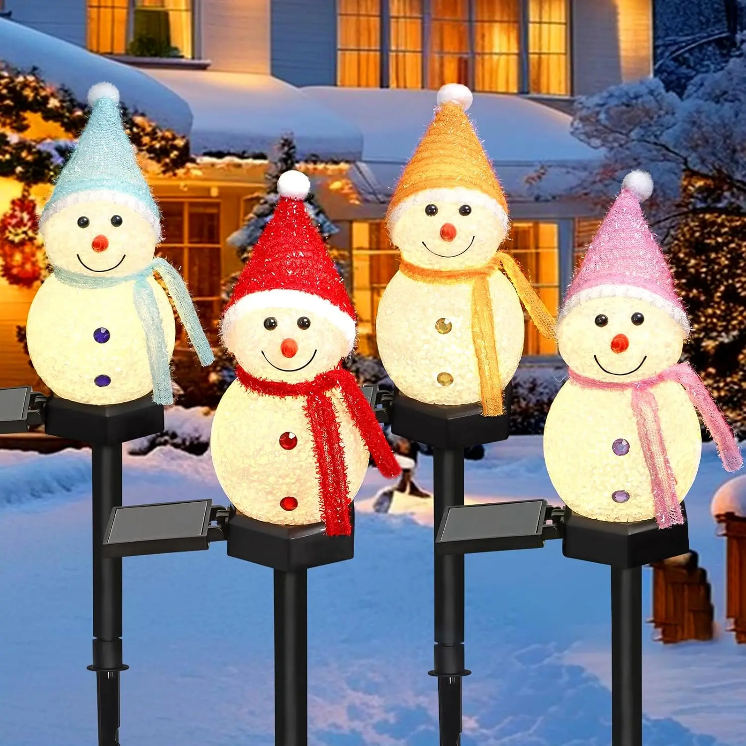 LED Snowman Solar Garden Light - Outdoor Solar Power Xmas Lights review and price
