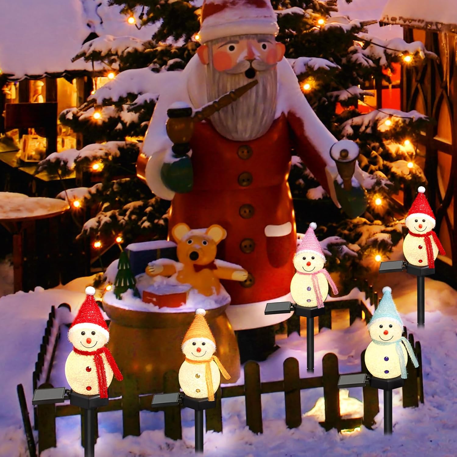 LED Snowman Solar Garden Light - Outdoor Solar Power Xmas Lights review and price