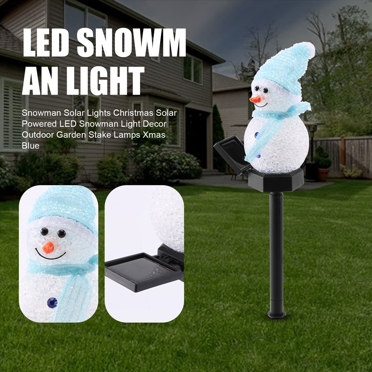 Carefree- Snowman Solar Lights - Outdoor Solar Power Xmas Lights review and price