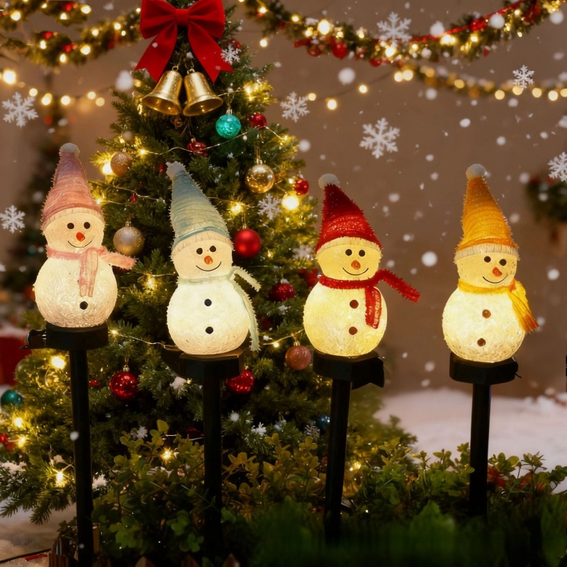 LED Snowman Solar Garden Light - Outdoor Solar Power Xmas Lights review and price