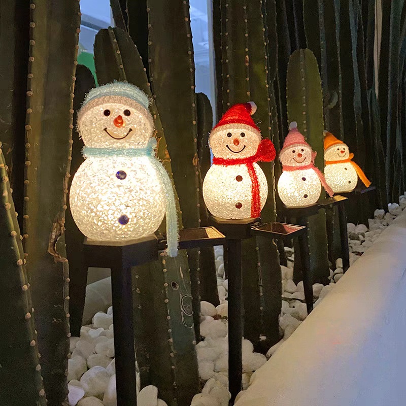 LED Snowman Solar Garden Light - Outdoor Solar Power Xmas Lights review and price