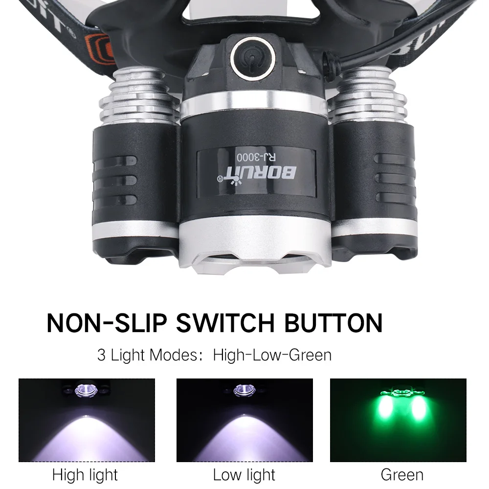 BORUiT RJ-3000 Green LED Headl - Outdoor Power Head review and price