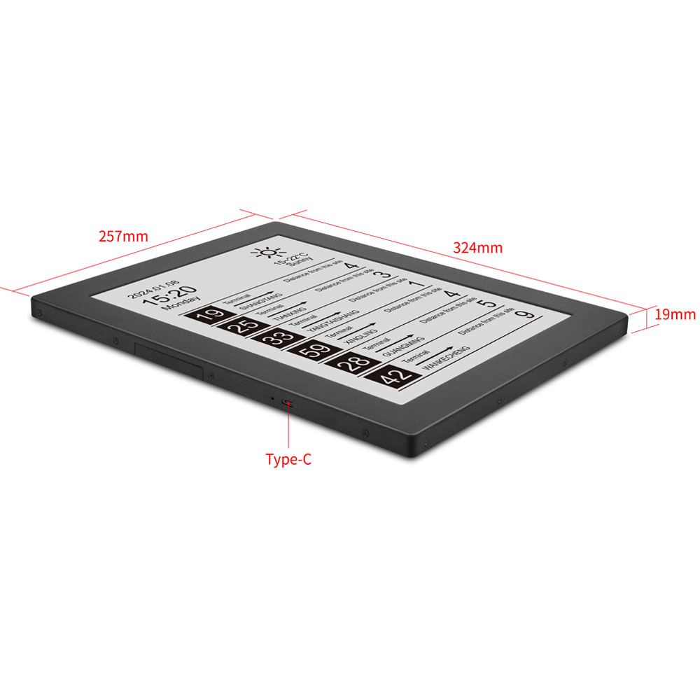 Outdoor 13.3 Inch E-ink Solar  - Outdoor Power Board review and price